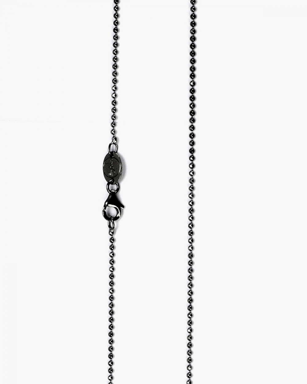 DIAMOND AND RUTHENIUM BALL CHAIN NECKLACE 150
