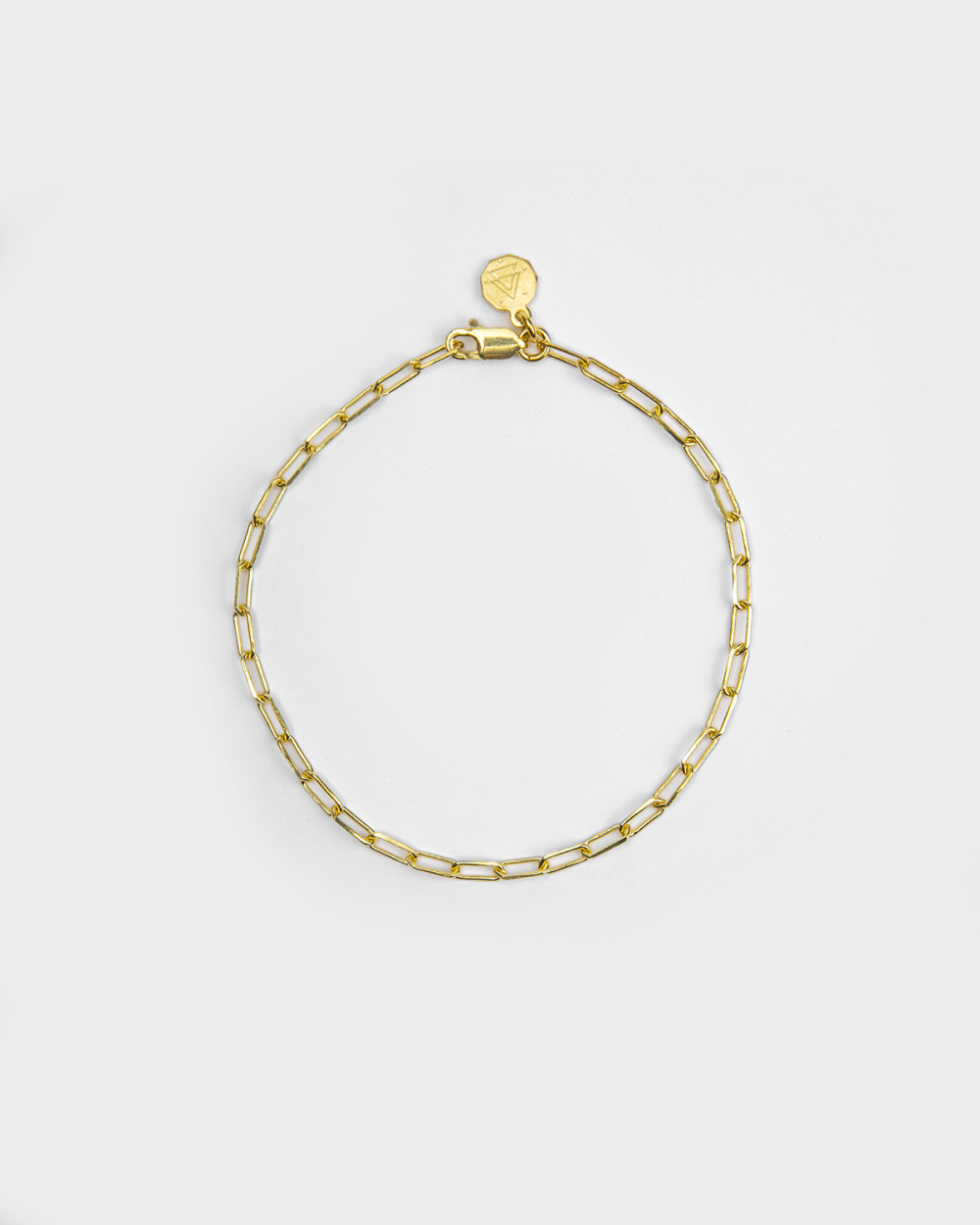 rectangular chain bracelet polished yellow gold