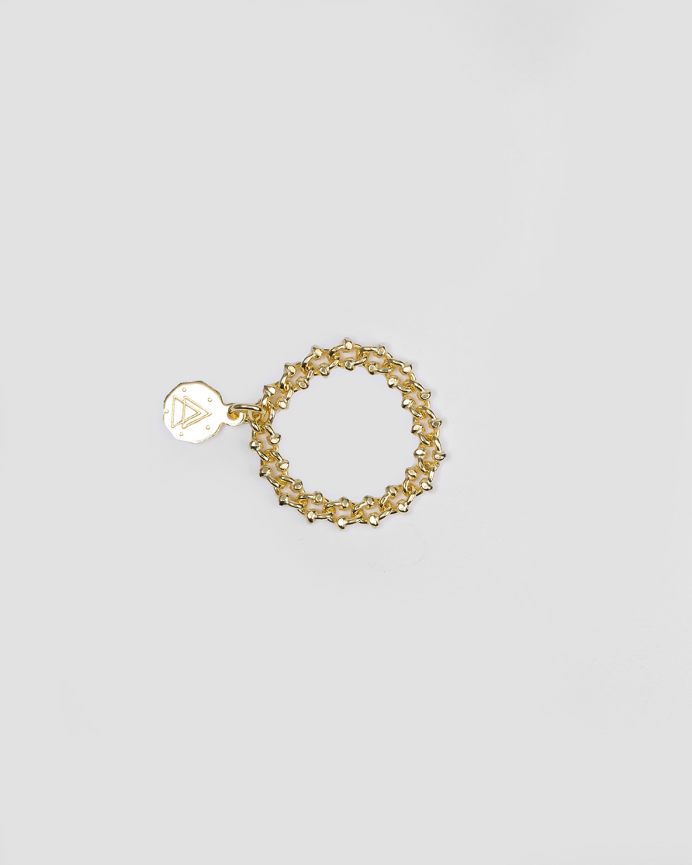 CRAB CHAIN RING / POLISHED YELLOW GOLD