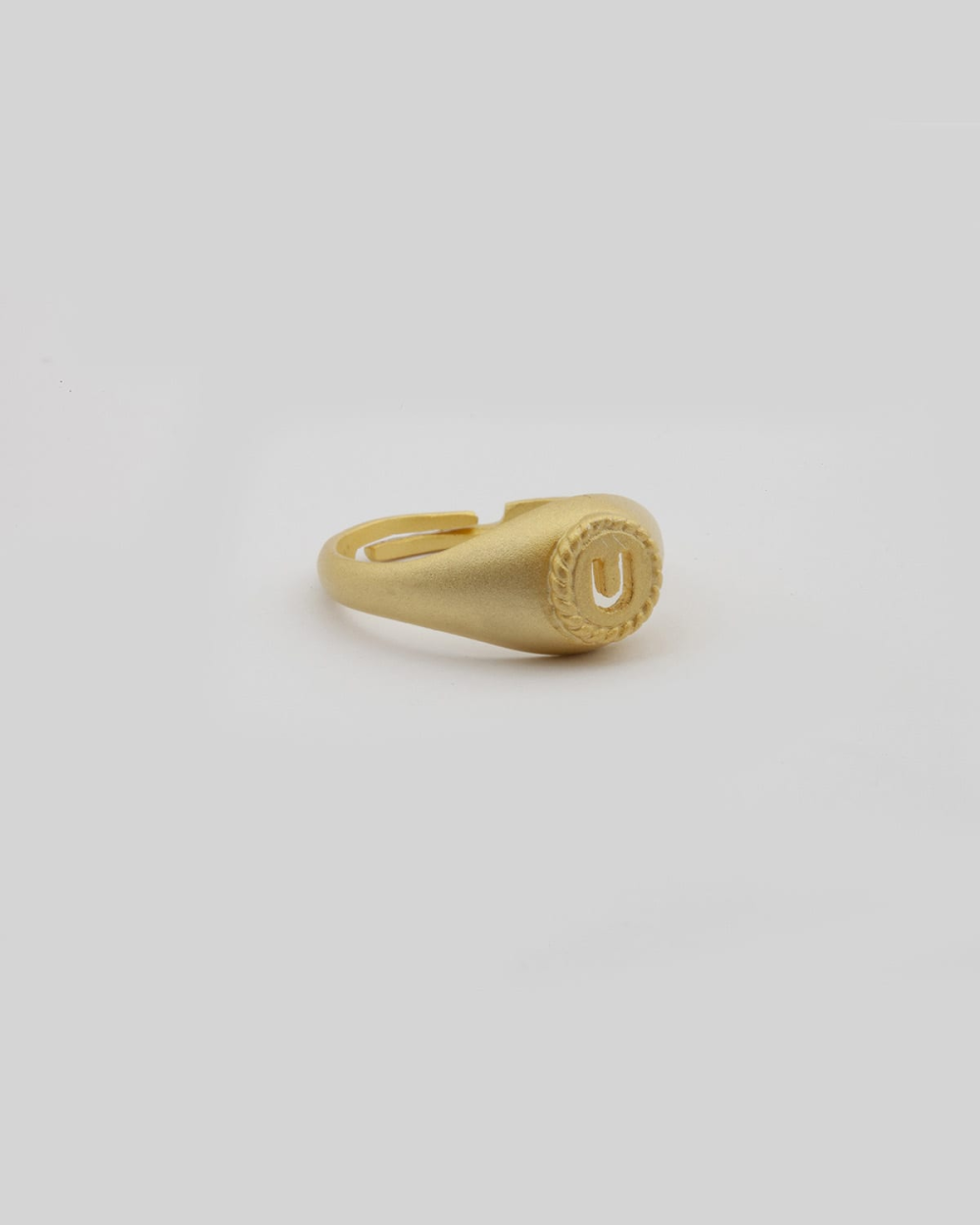 YELLOW GOLD ADJUSTABLE LETTER RING
