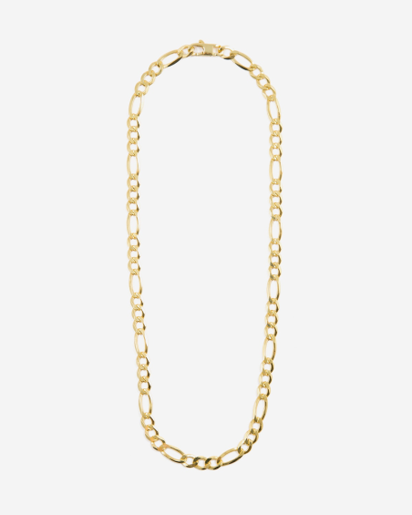 COLLIER MAILLE GOURMETTE 3+1 RASE OR JAUNE
