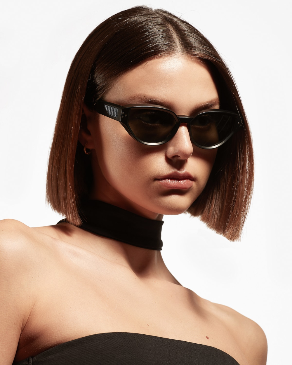 GRAN TOSA SUNGLASSES / SATIN BLACK