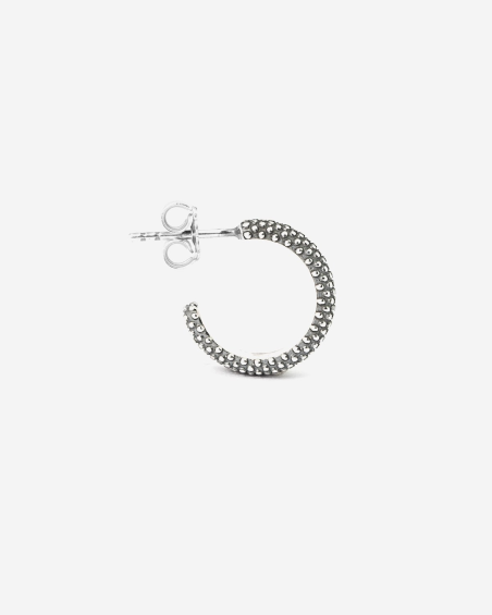 DOTTED SMALL HOOP SINGLE EARRING
