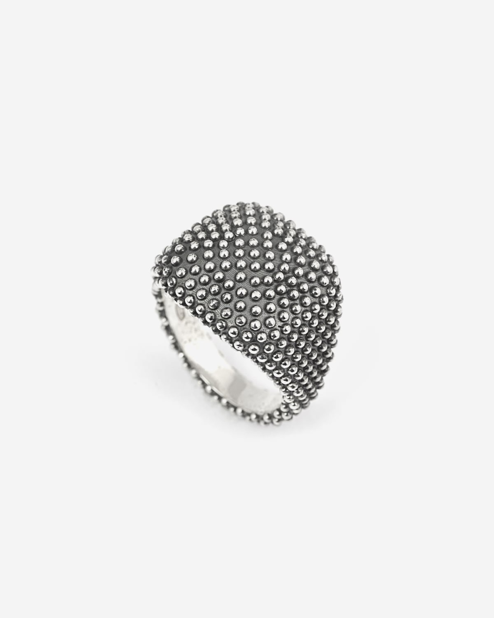DOTTED SQUARE SIGNET RING