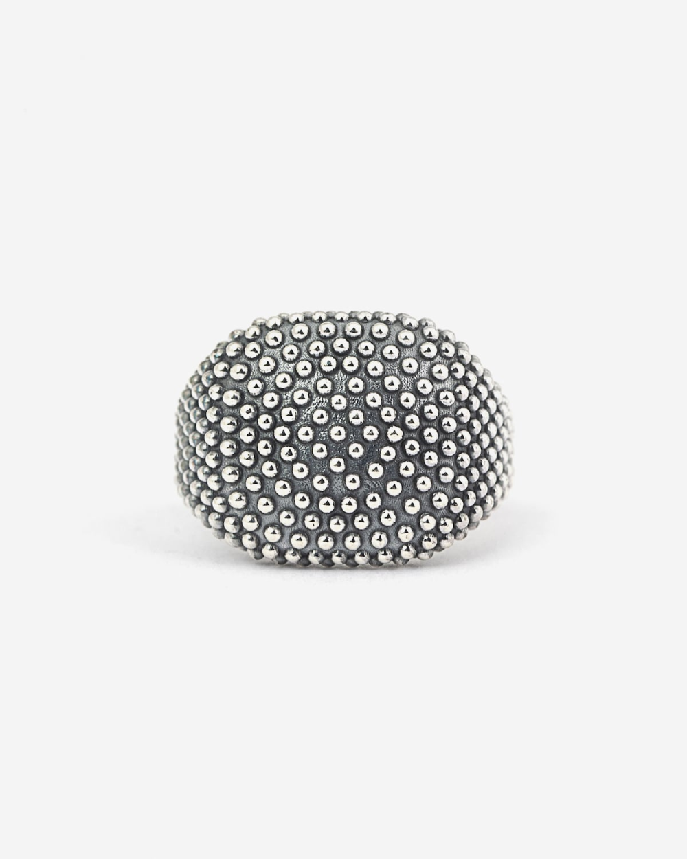 DOTTED SQUARE SIGNET PINKY RING