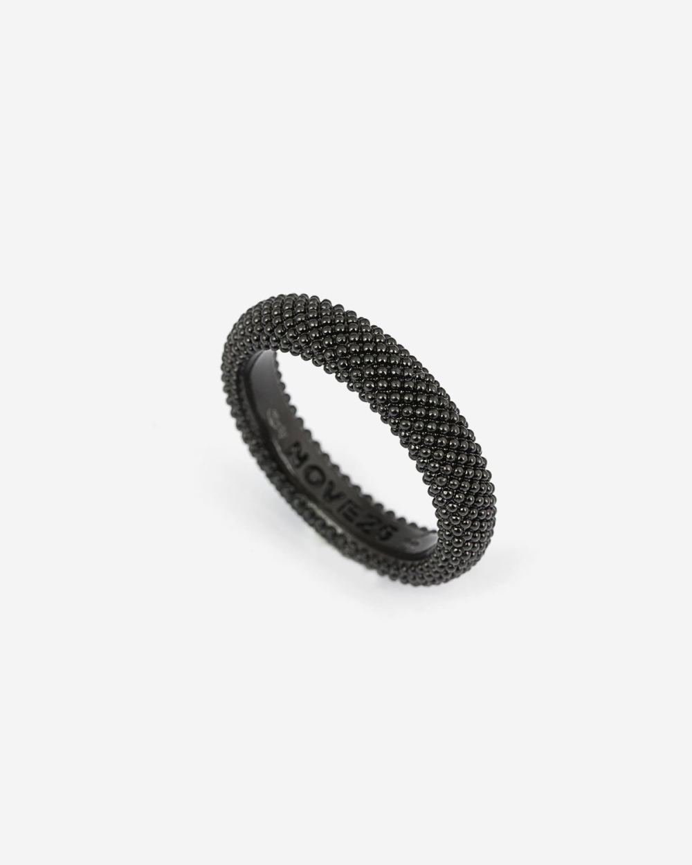 TOTAL BLACK DOTTED FINE RING