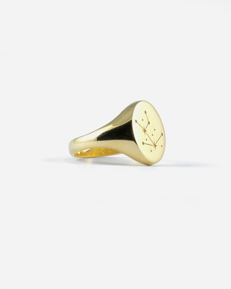 GOLD OVAL SIGNET RING 2