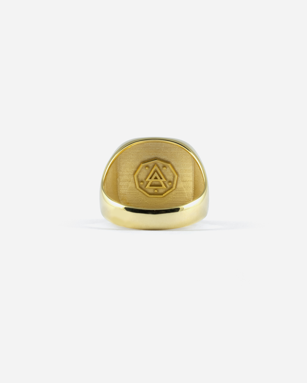 GOLD SQUARE SIGNET RING