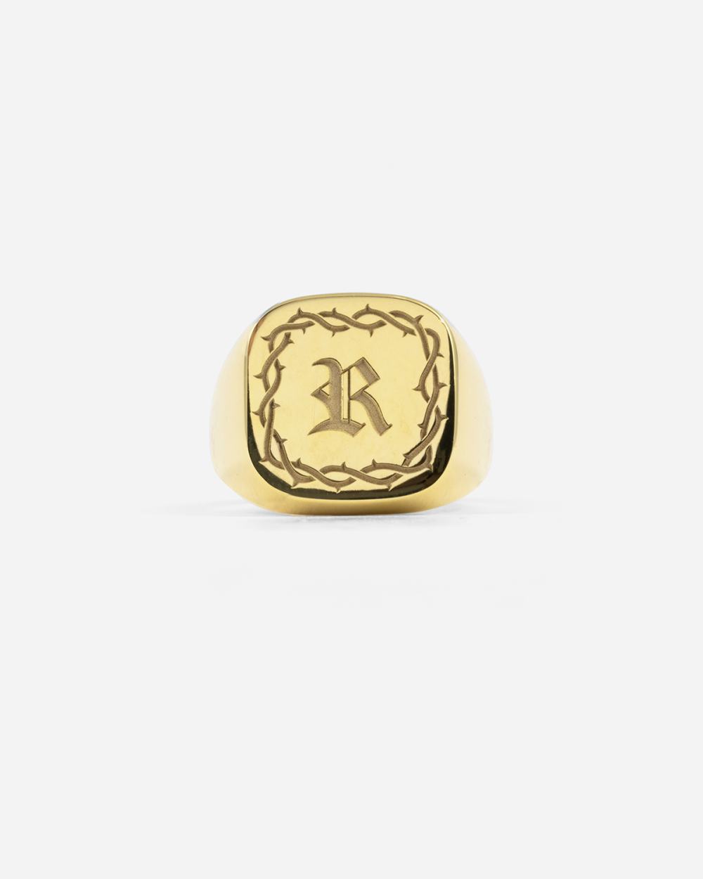 GOLD SQUARE SIGNET RING