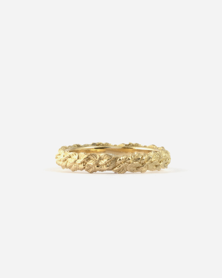 GOLD LEAVES PROMISE RING 2