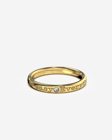 GOLD CONFORT WEDDING RING WITH DIAMOND H3