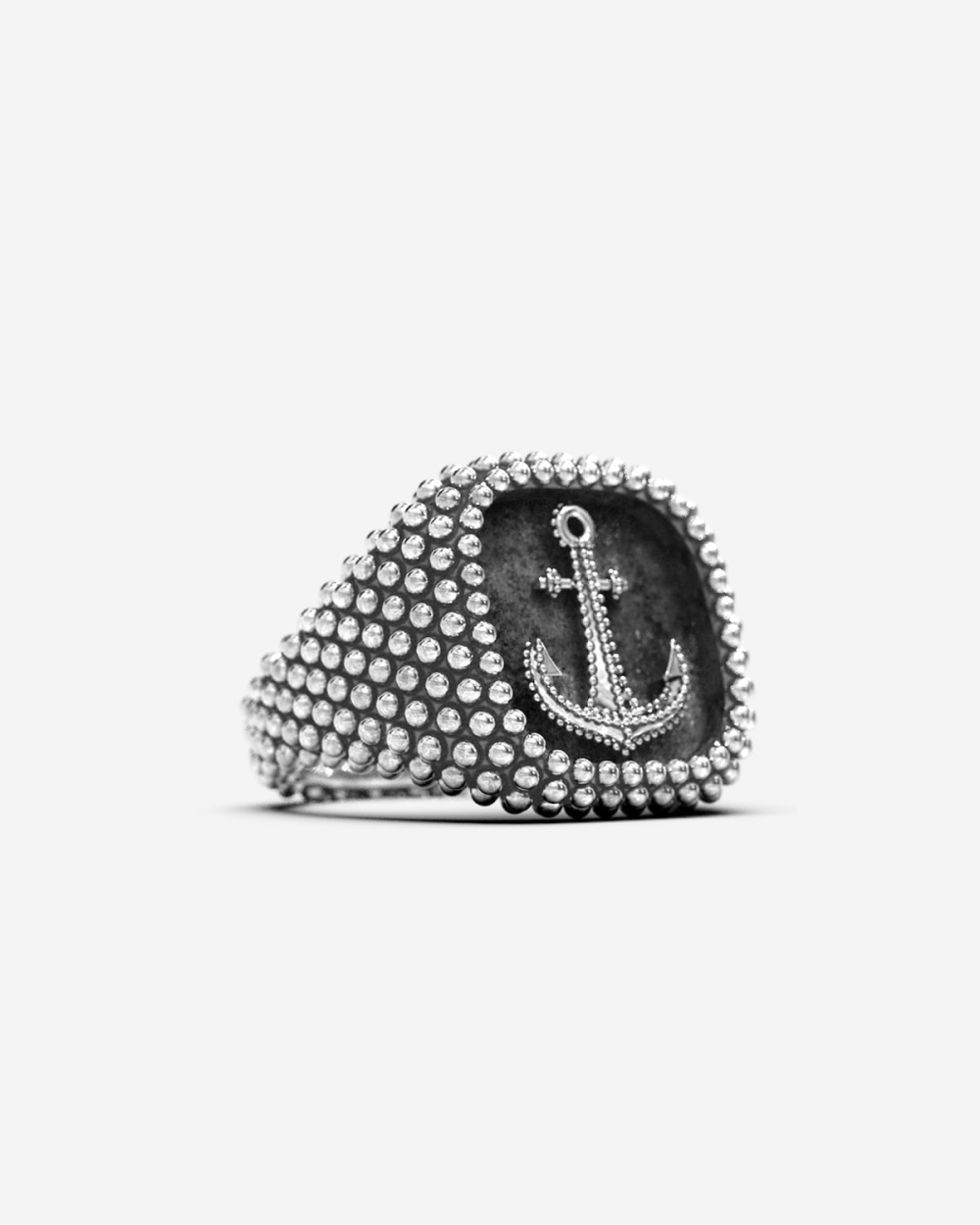 CUSTOM DOTTED SIGNET RING
