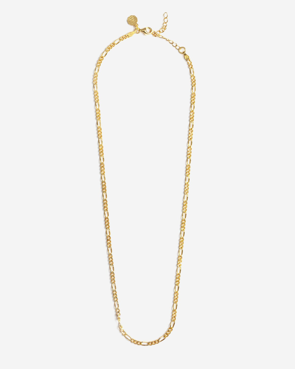 YELLOW GOLD 3+1 CURB CHAIN NECKLACE