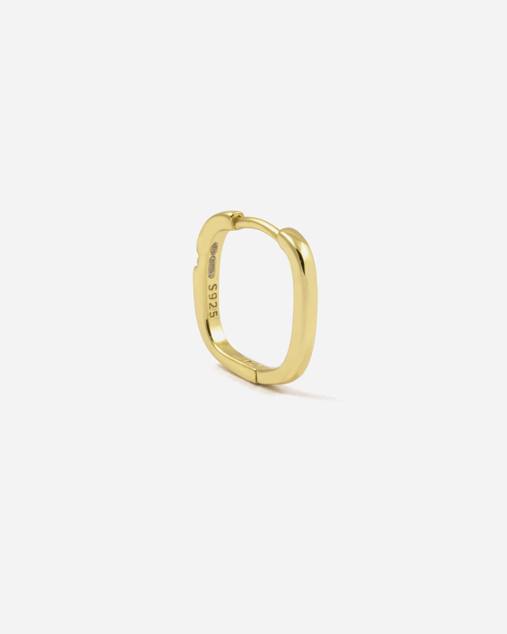 SQUARE SINGLE EARRING / YELLOW GOLD