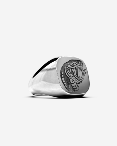 SQUARE SIGNET RING WITH...