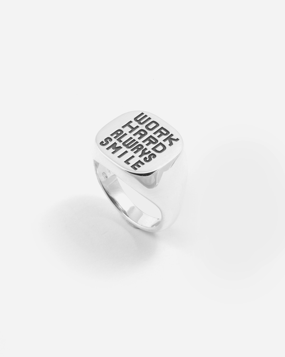 WHAS SQUARE SIGNET RING WITH ENGRAVING