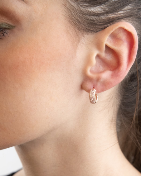 BOUCLE D'OREILLE BRIGHT ROSE BAND