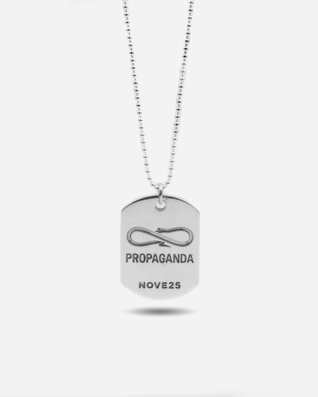 PROPAGANDA W/ NOVE25 STERLING SILVER NECKLACE WITH ARMY DATA PENDANT