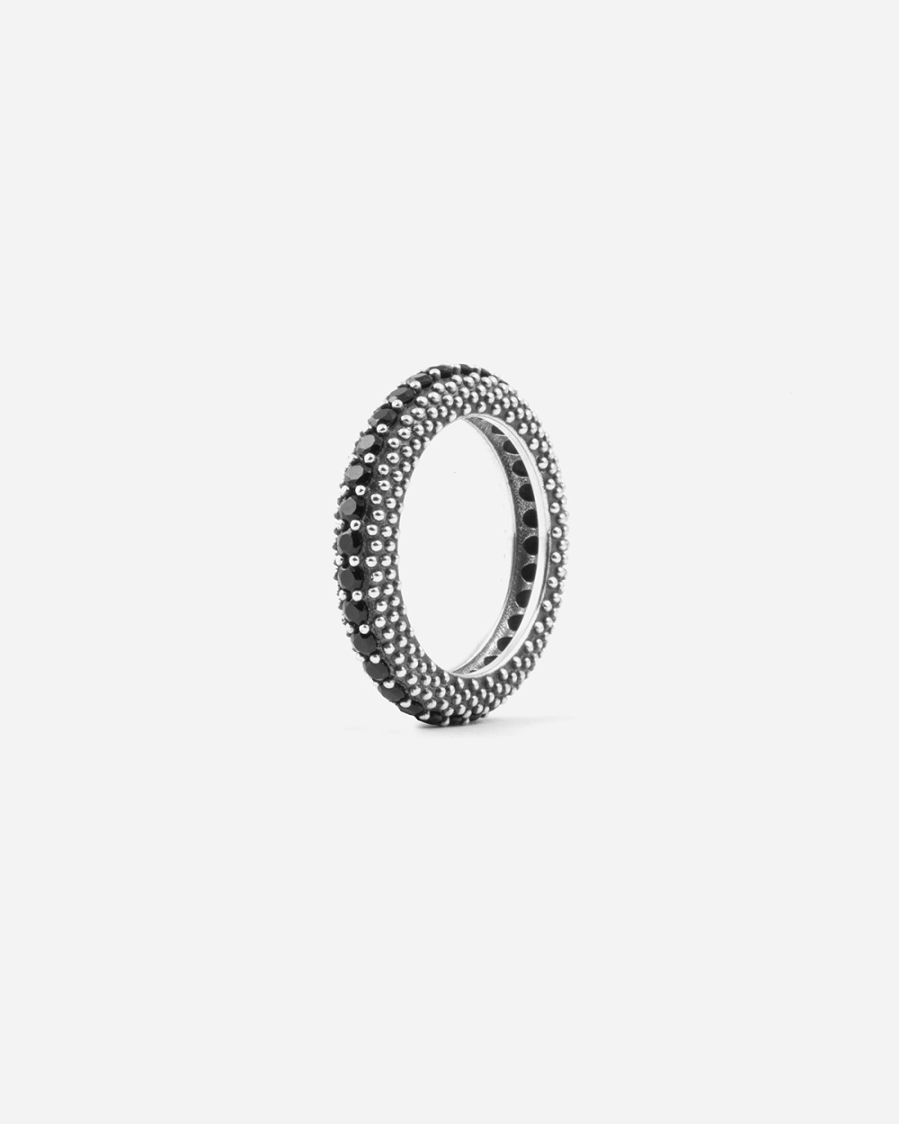 BLACK WIND DOTTED FINE RING