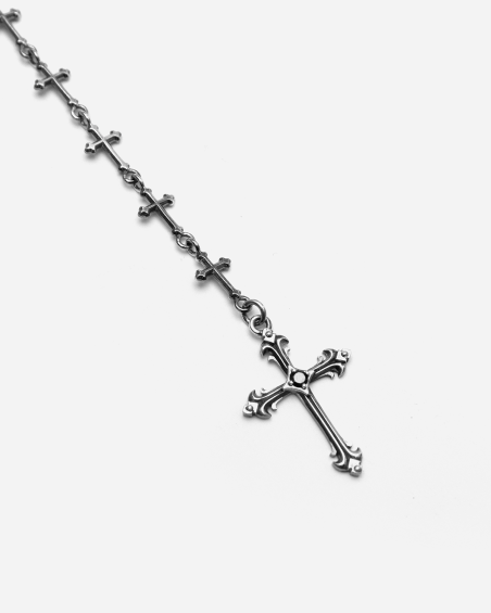 Vintage Gothic Cross Rosary Necklaces Women Punk Layered Chain Charm  Handmade Sacred Pearl Beaded Choker Necklace Girl Gifts - AliExpress