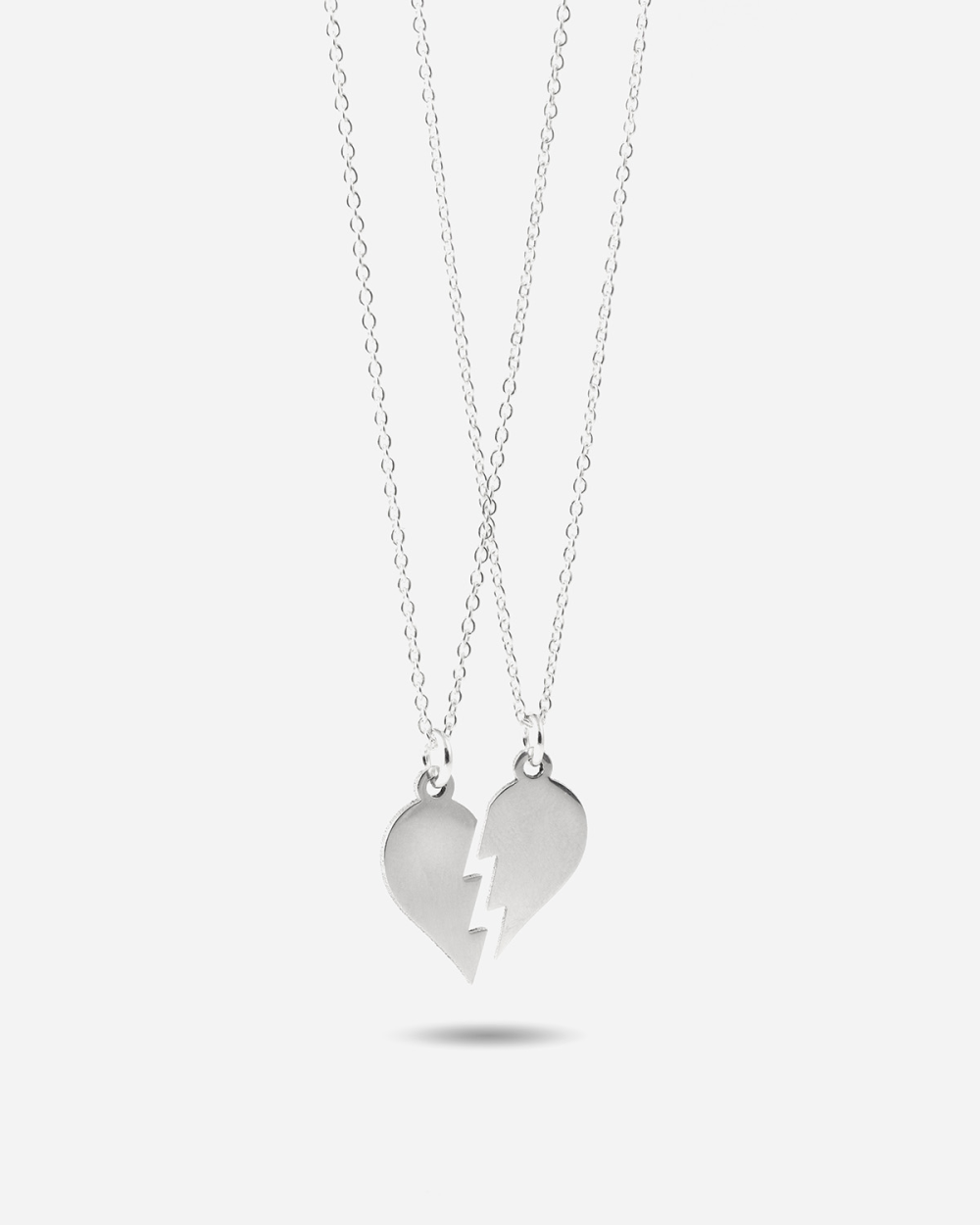 Buy Personalized Broken Heart Necklace, Silver Broken Heart Necklace,  Engraved Split Heart Necklace, His & Hers Necklace, Valentine's Day Gift  Online in India - Etsy