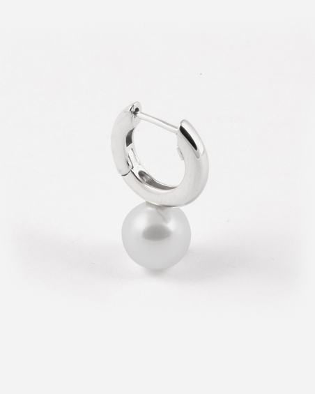 BOUCLE D'OREILLE PEARL OYSTER BIG SILVER