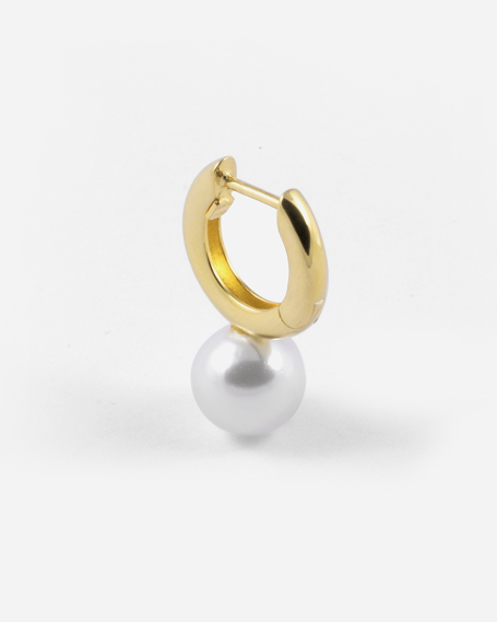 GOLD PEARL OYSTER BIG EARRING