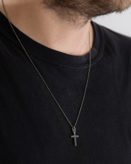 SMALL DOTTED CROSS PENDANT 2