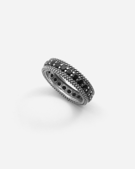 BLACK WIND DOTTED BAND RING...