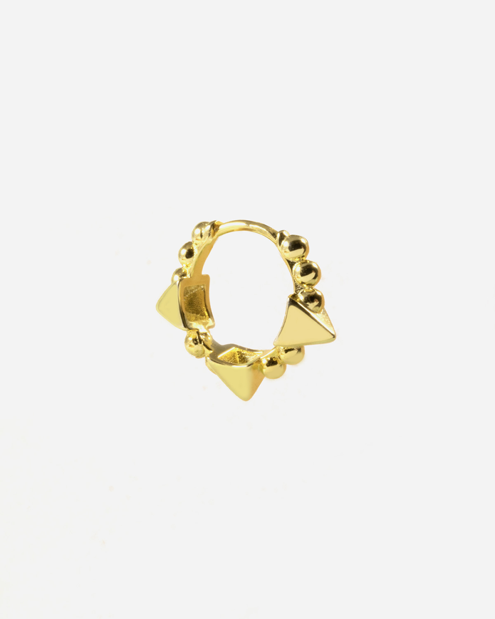 GOLD PLATED DECORATED HOOP EARRING...