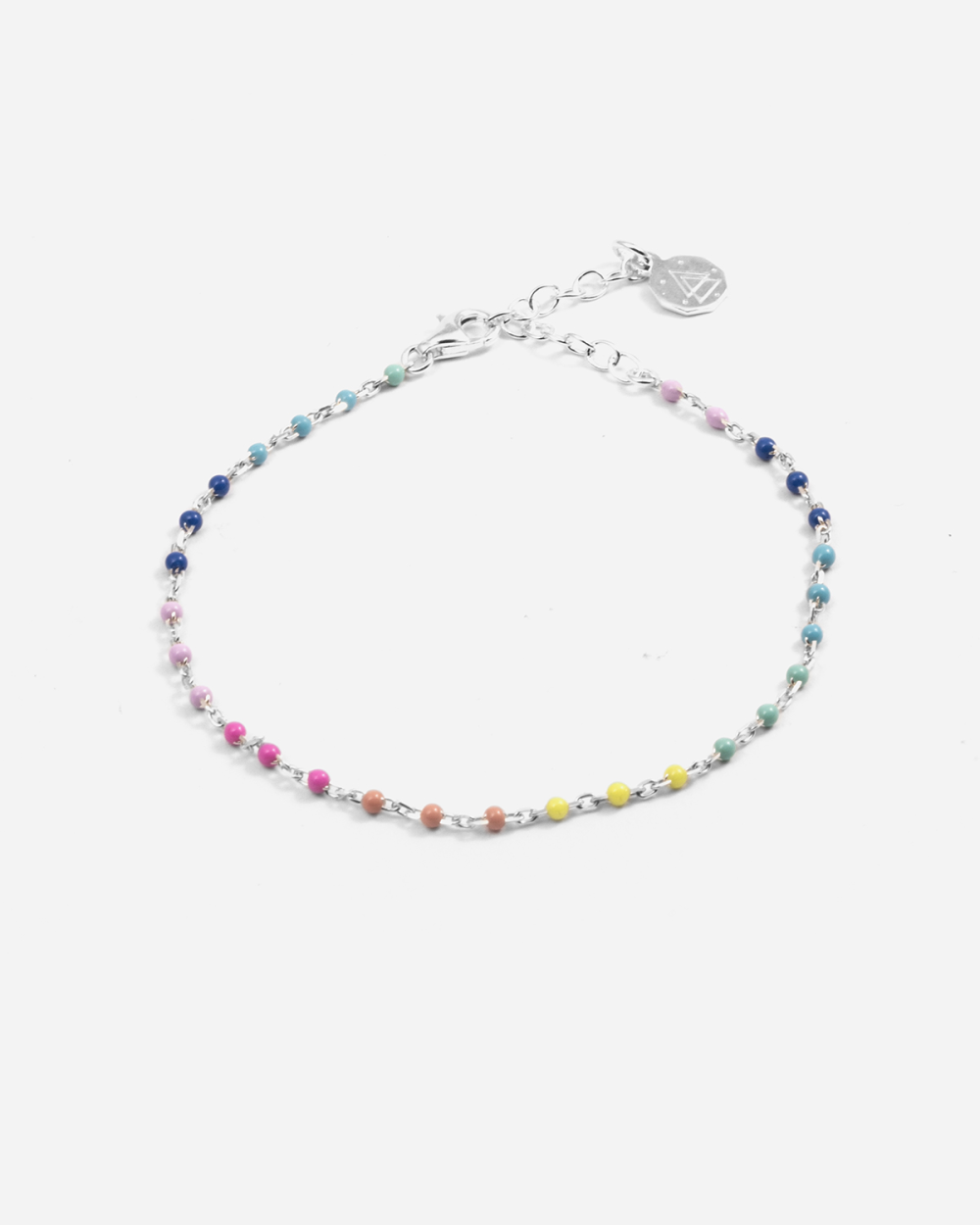 BRACELET ÉMAIL MULTICOLOR EN ARGENT