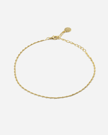 YELLOW GOLD GOLDEN DICE ANKLET