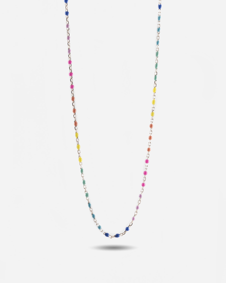 COLLIER ÉMAIL MULTICOLOR EN ARGENT