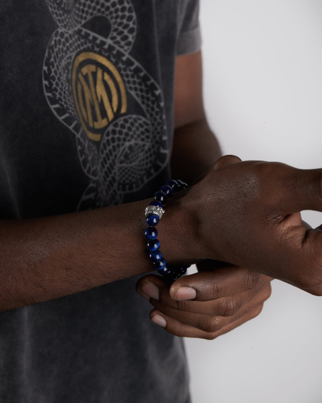 BRACCIALE CON PIETRE INTER X NOVE25