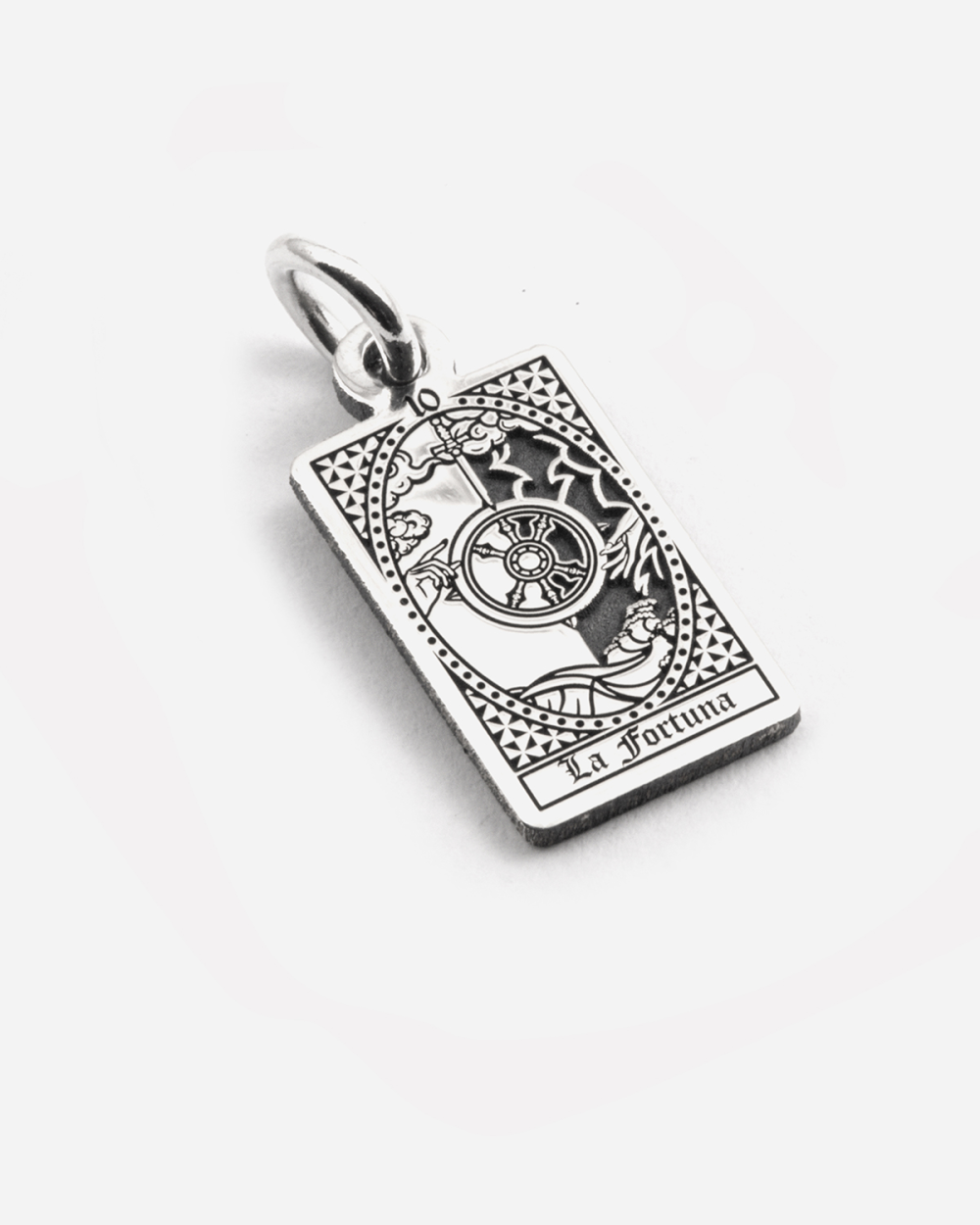 WHEEL OF FORTUNE TAROT CARD PENDANT