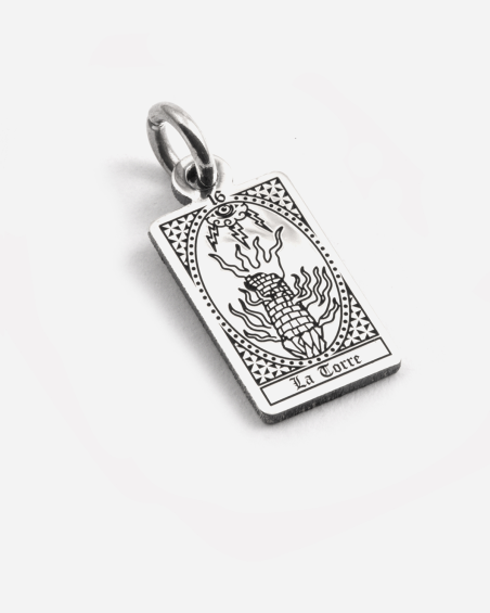 THE TOWER TAROT CARD PENDANT