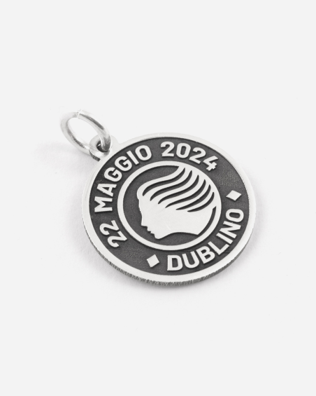 PENDENTIF CÉLÉBRATIF ATALANTA CHAMPION D'EUROPE EN ARGENT