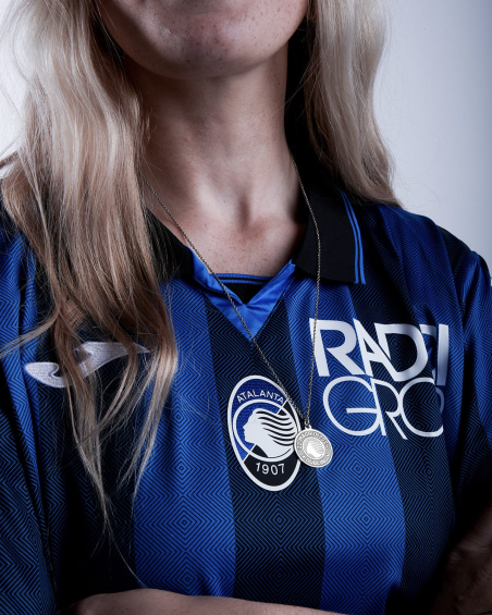 PENDENTIF CÉLÉBRATIF ATALANTA CHAMPION D'EUROPE EN ARGENT