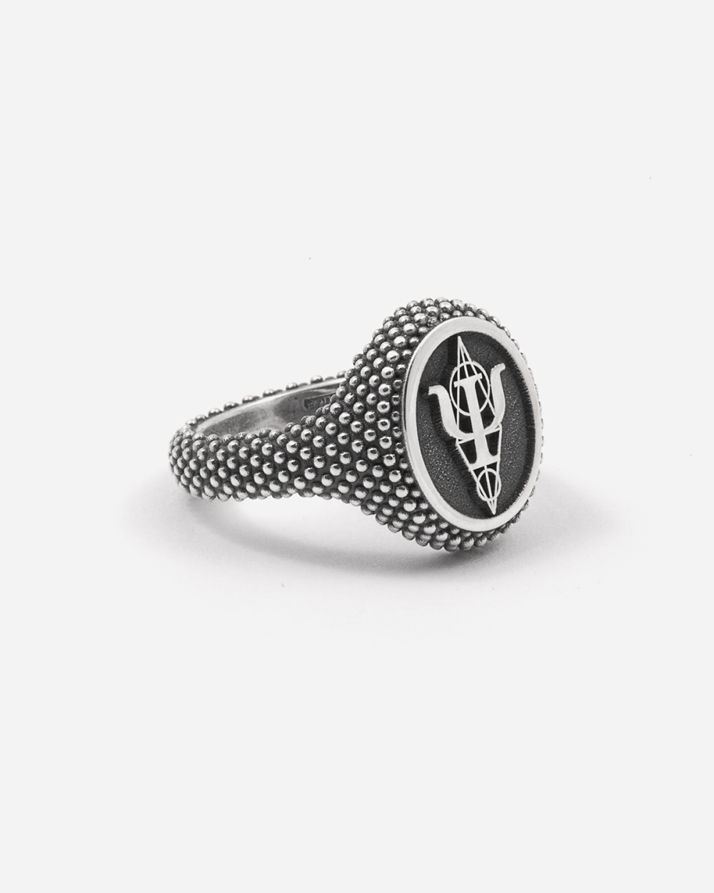 SILVER OVAL SIGNET RING ASIA BRAGONZI