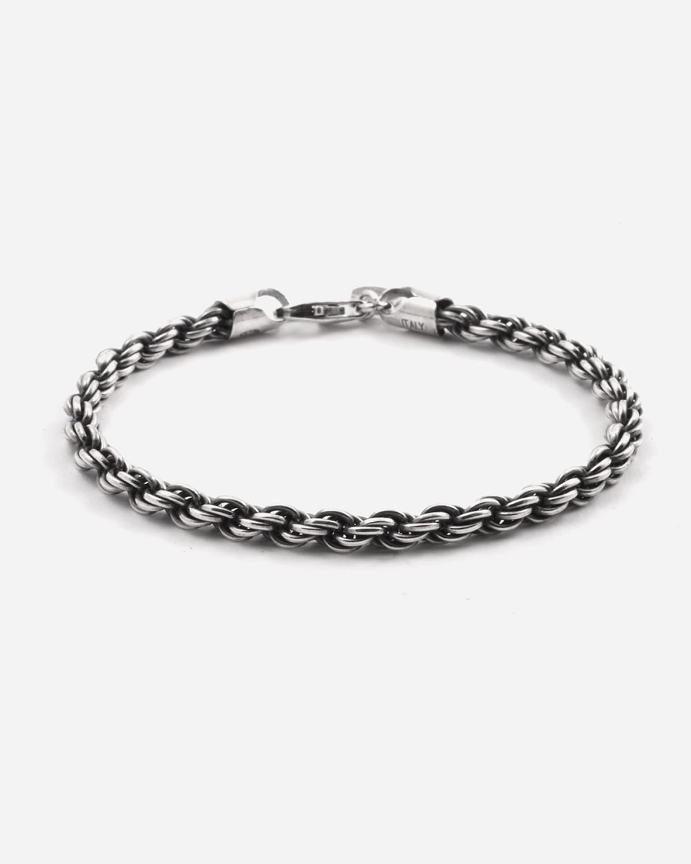 BRACCIALE CORDA IN ARGENTO 100