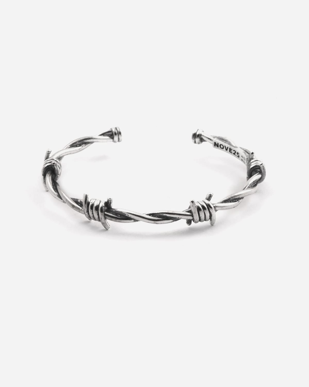 BRACCIALE FILO SPINATO IN ARGENTO