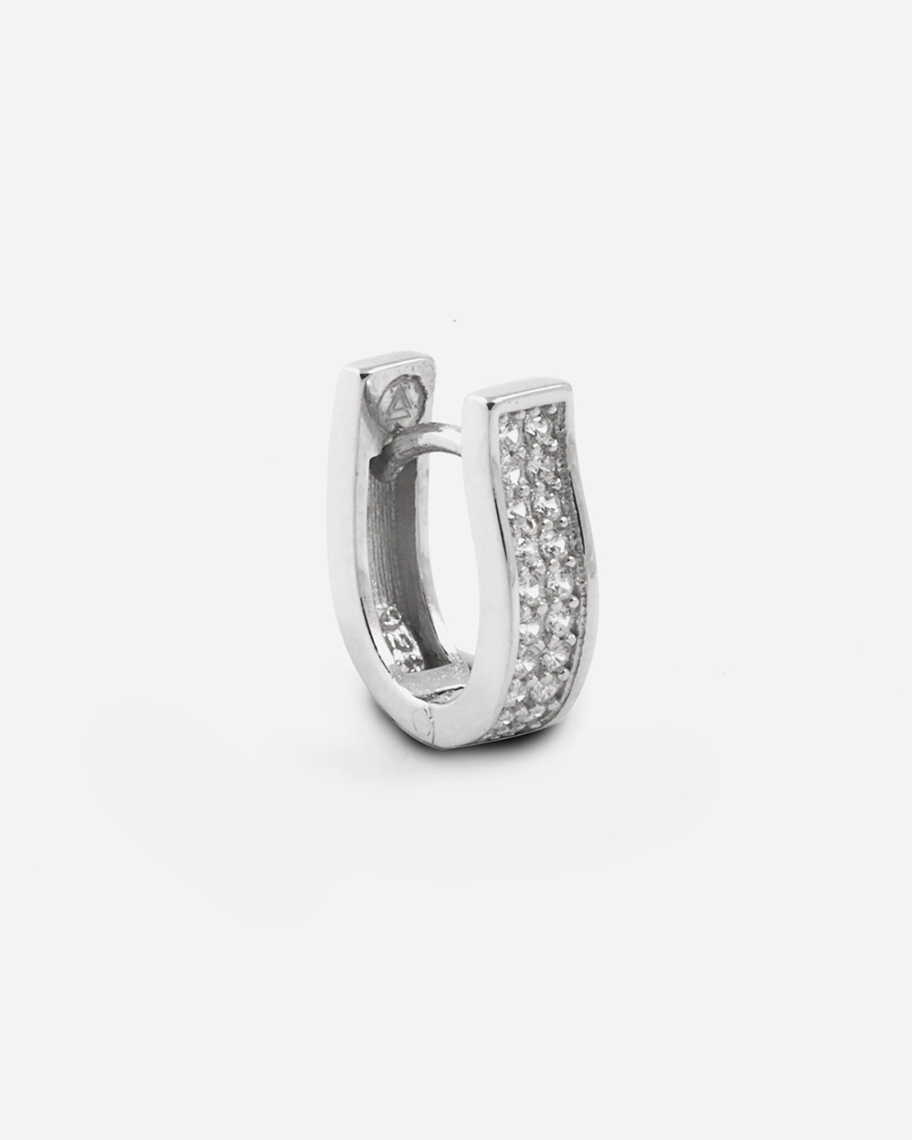 WAVE EARRING WITH RHODIUM PLATING AND...