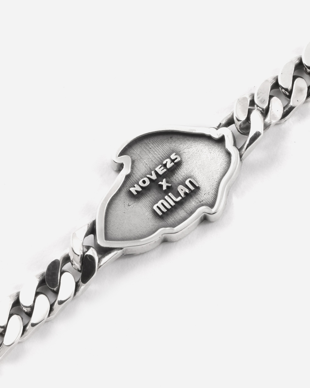 AC MILAN DEVIL SILVER CURB CHAIN...