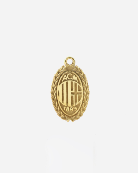 COLGANTE CON LOGO CORONA DE LAUREL AC MILAN PLATEADO ORO