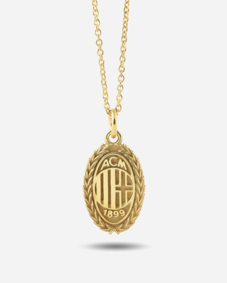 ANHÄNGER MIT LOGO LORBEERKRANZ AC MILAN GOLD