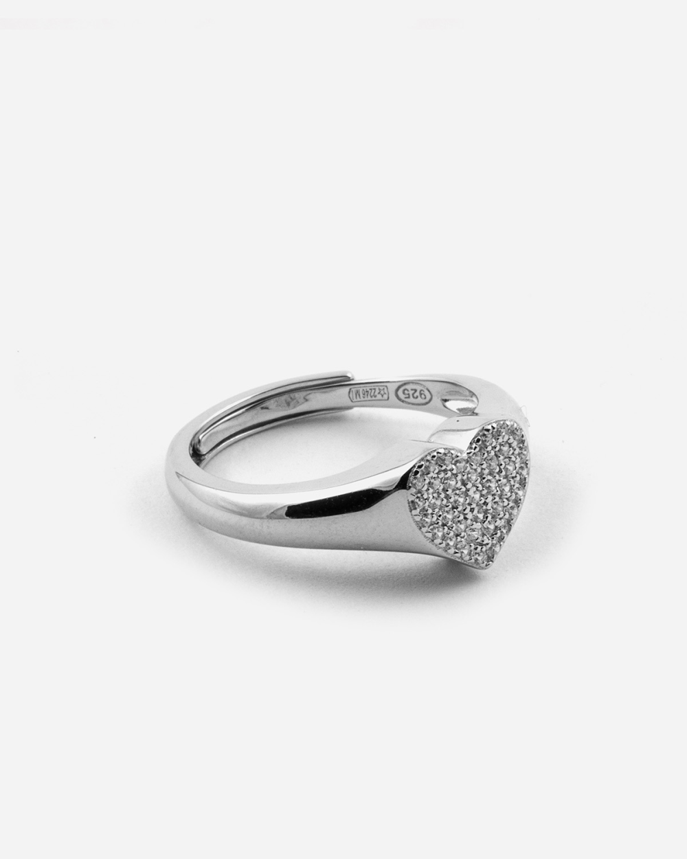 ADAPTABLE HEART SIGNET RING WITH...