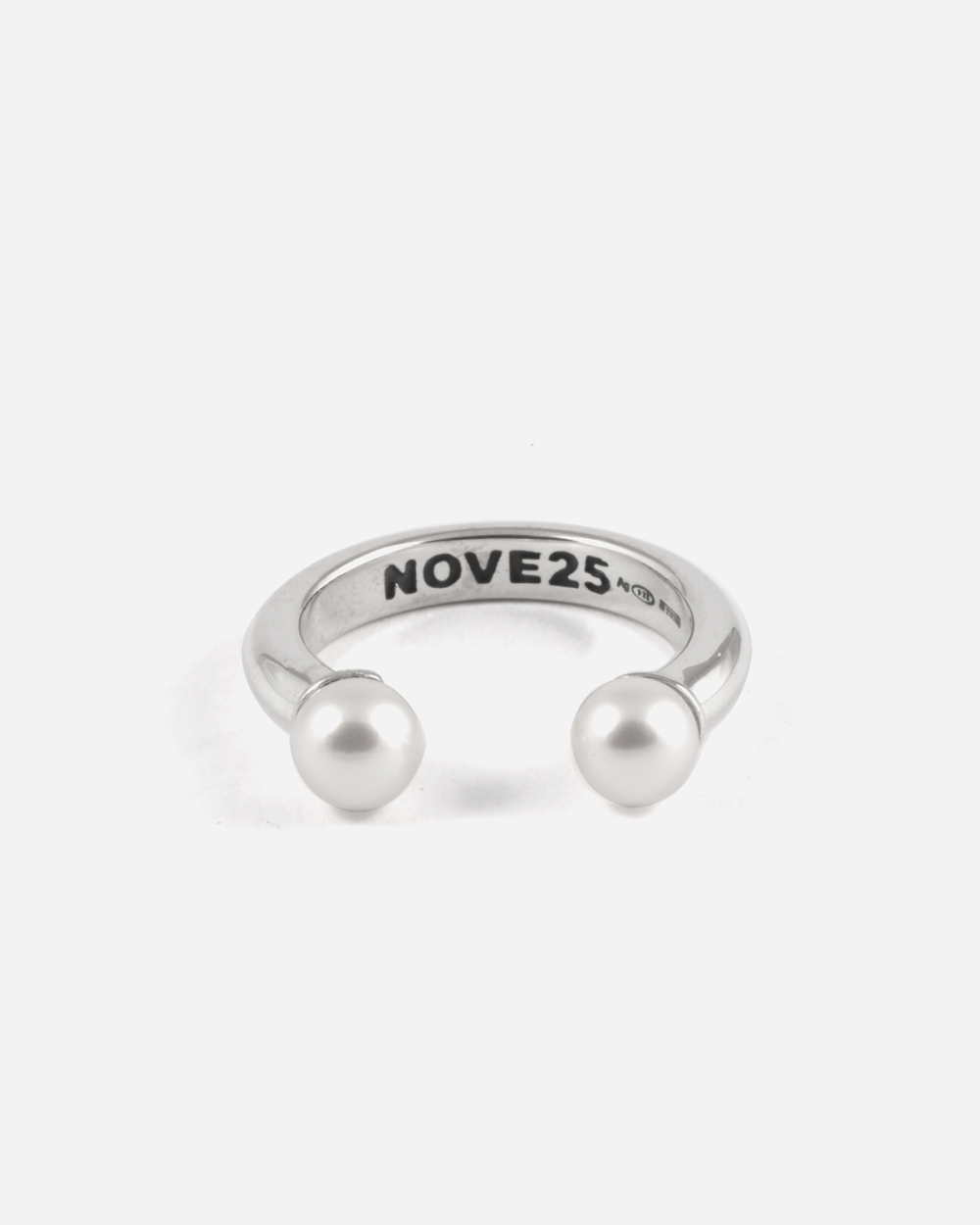 TWIN PEARLS PIERCING RING