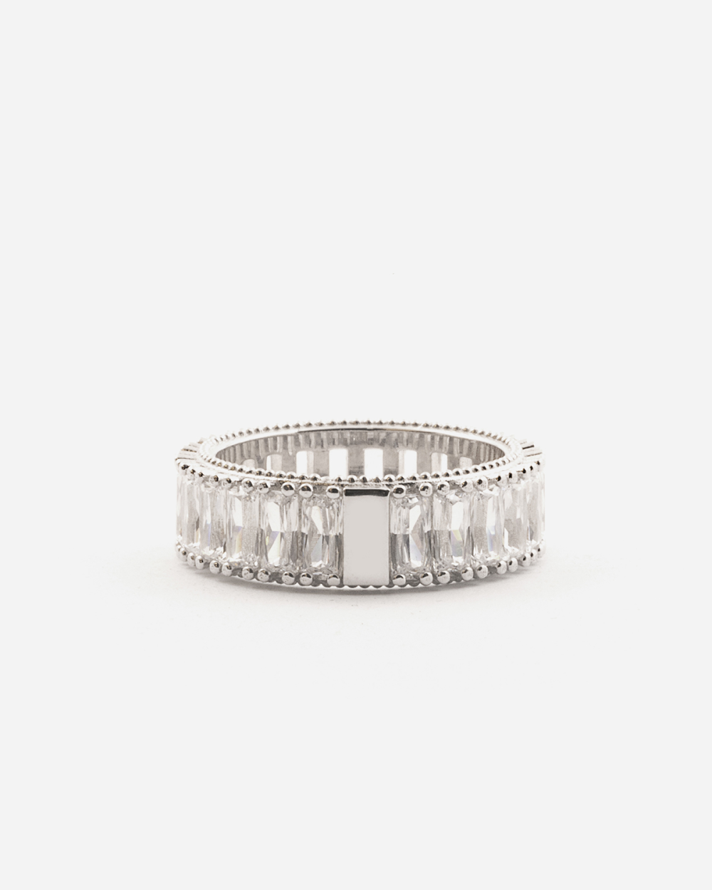 BAGUE WHITE GARLAND EN ARGENT AVEC...