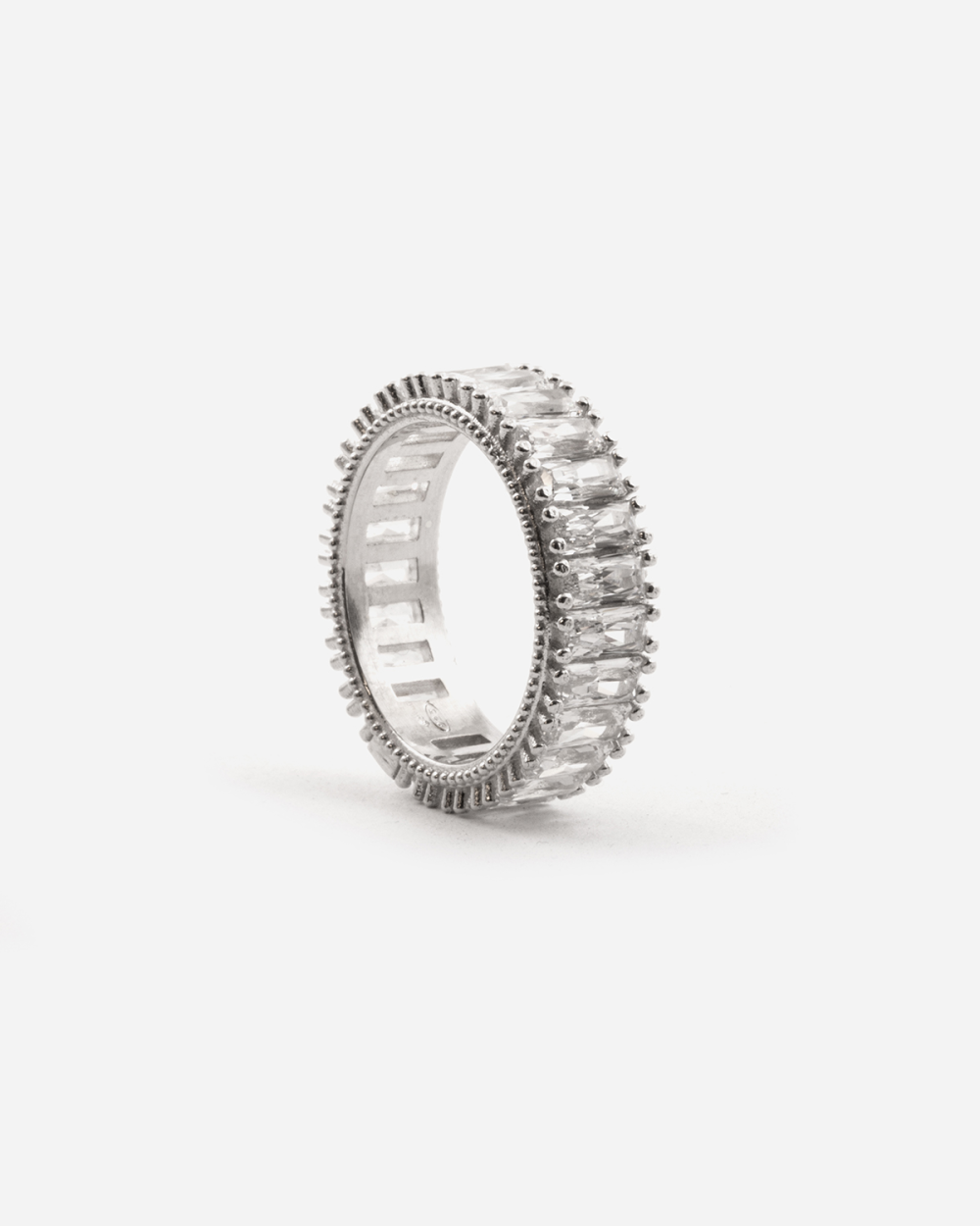 BAGUE WHITE GARLAND EN ARGENT AVEC...