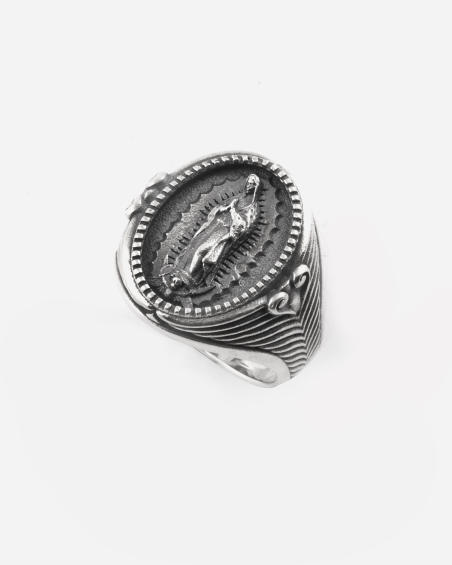 VIRGIN OF GUADALUPE SIGNET RING